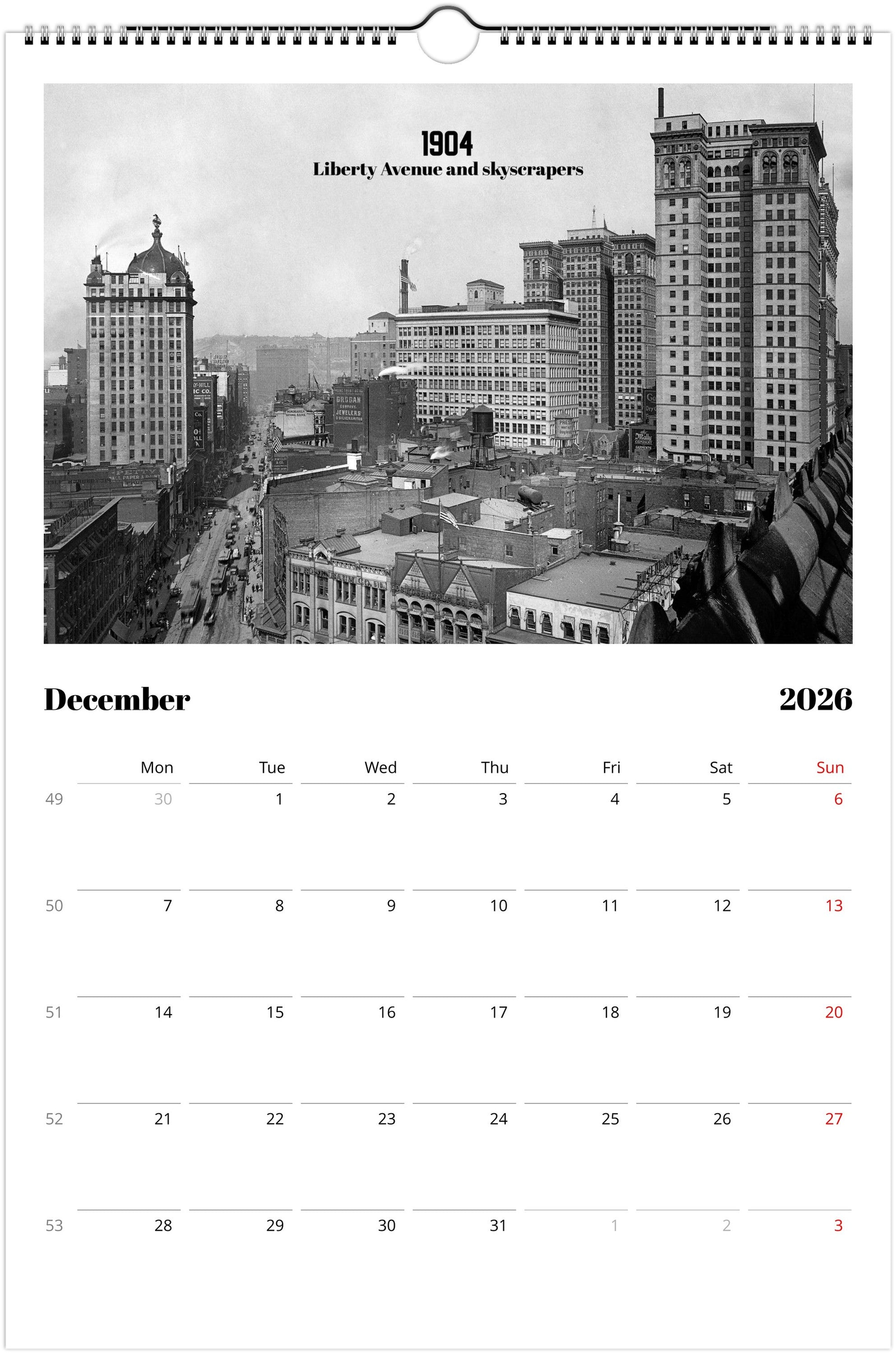 Historic Pittsburgh - 2026 Wall Calendar