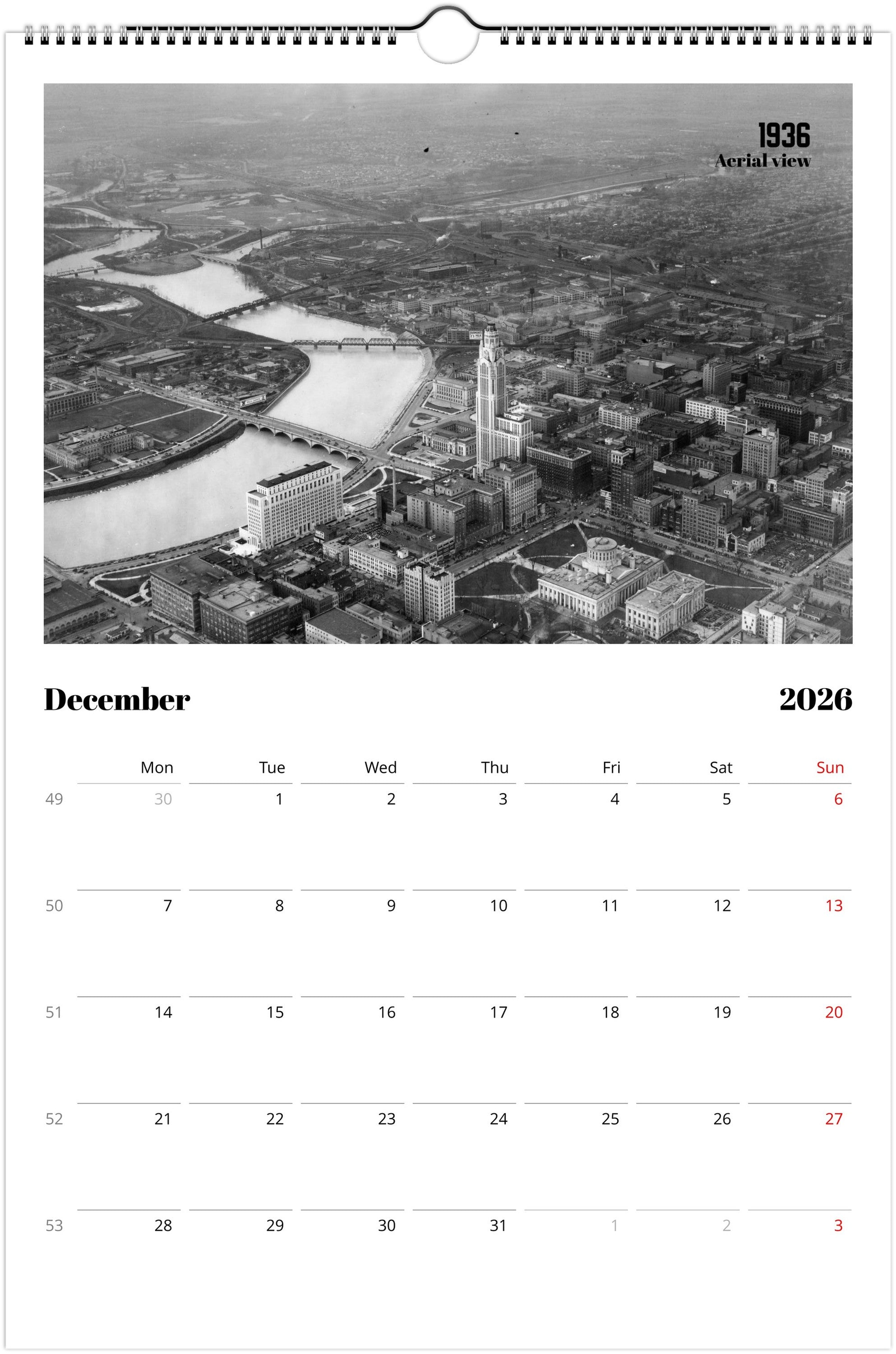 Historic Columbus, Ohio - 2026 Wall Calendar