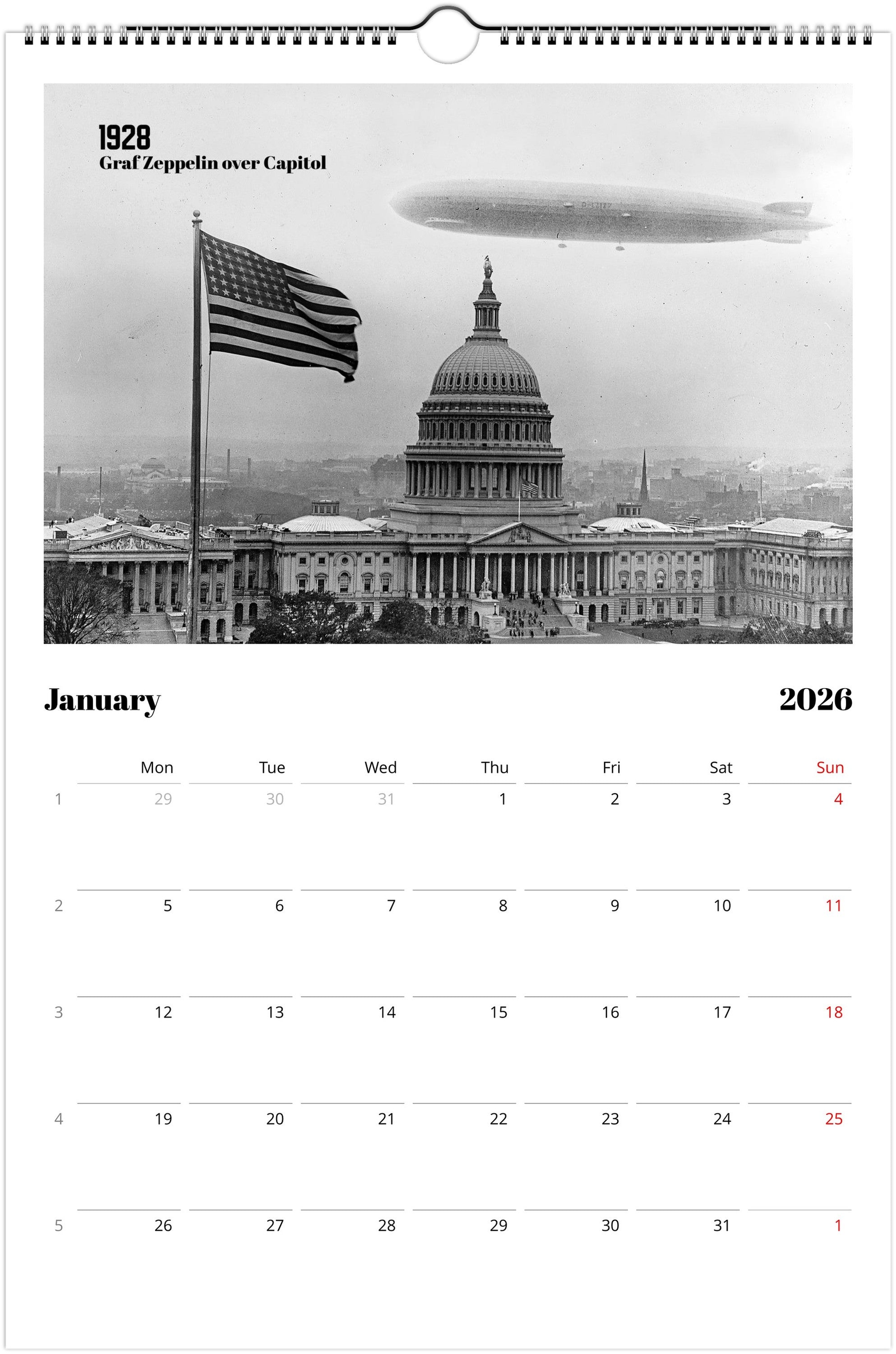 Historic Washington D.C. - 2026 Wall Calendar