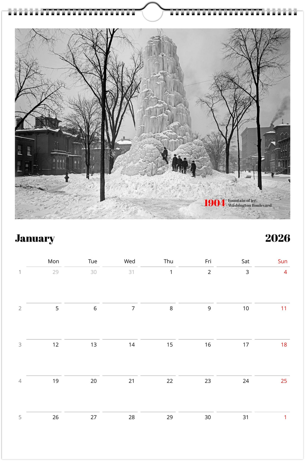 Historic Detroit - 2026 Wall Calendar