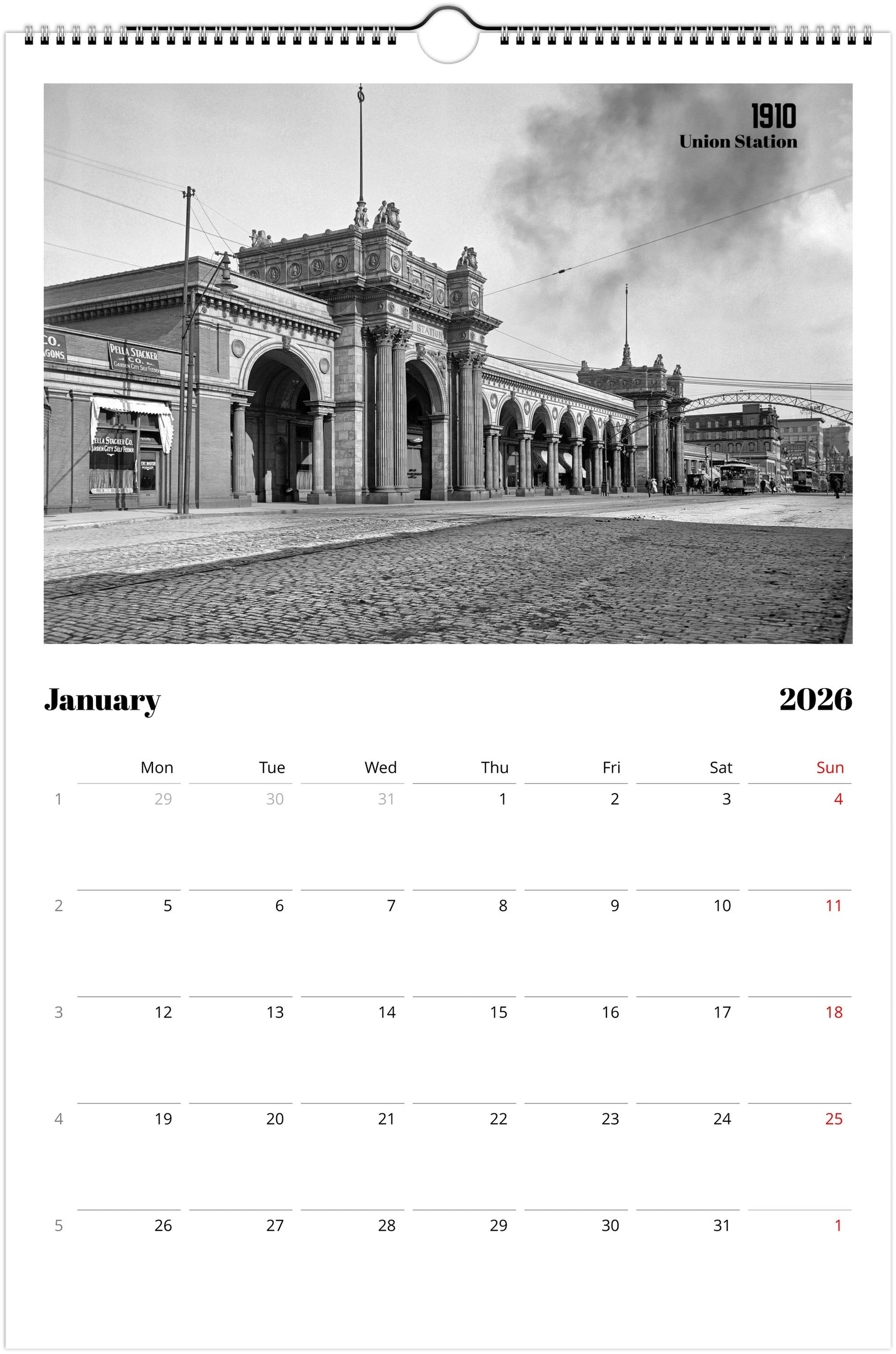 Historic Columbus, Ohio - 2026 Wall Calendar