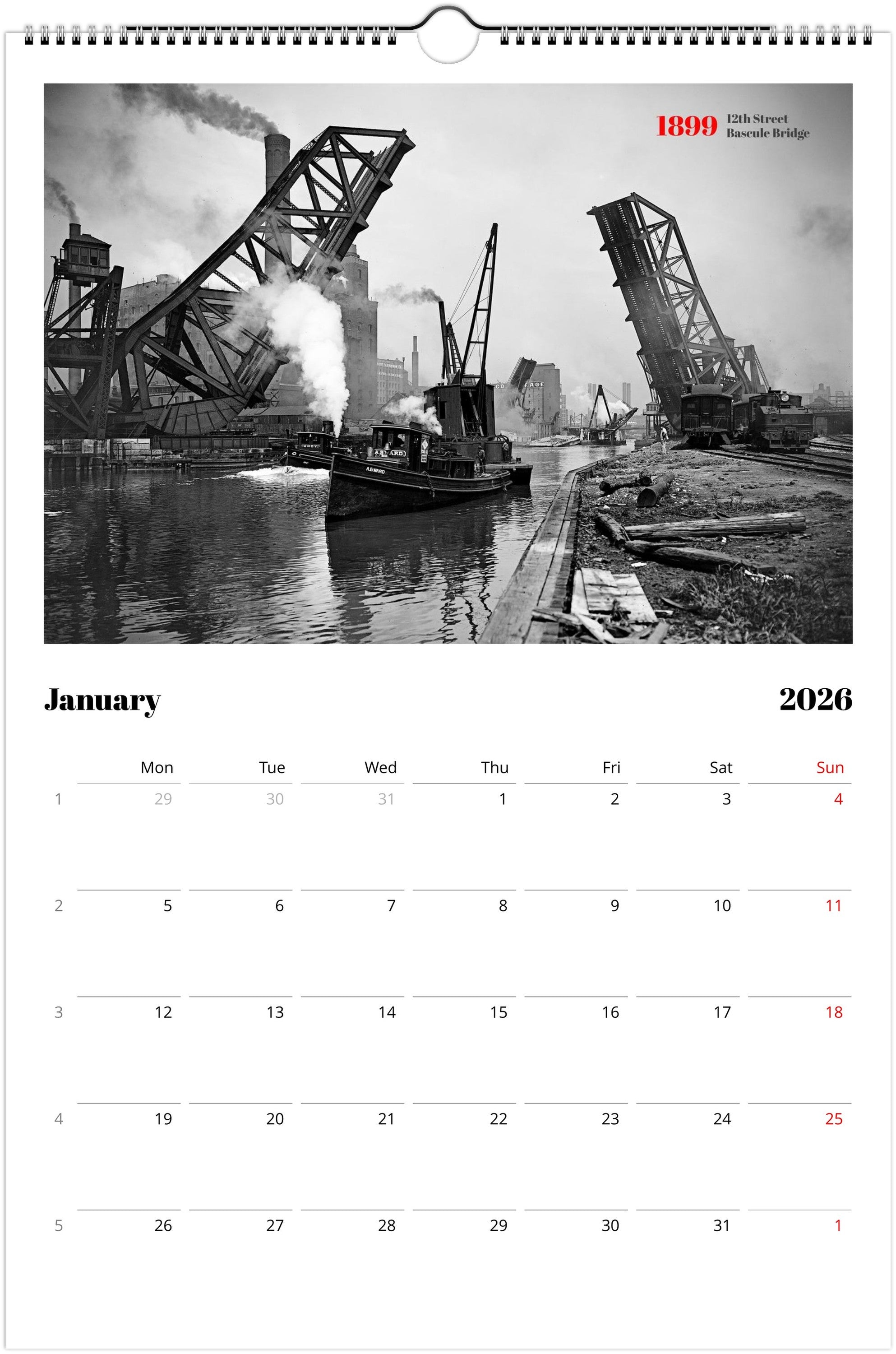 Historic Chicago - 2026 Wall Calendar