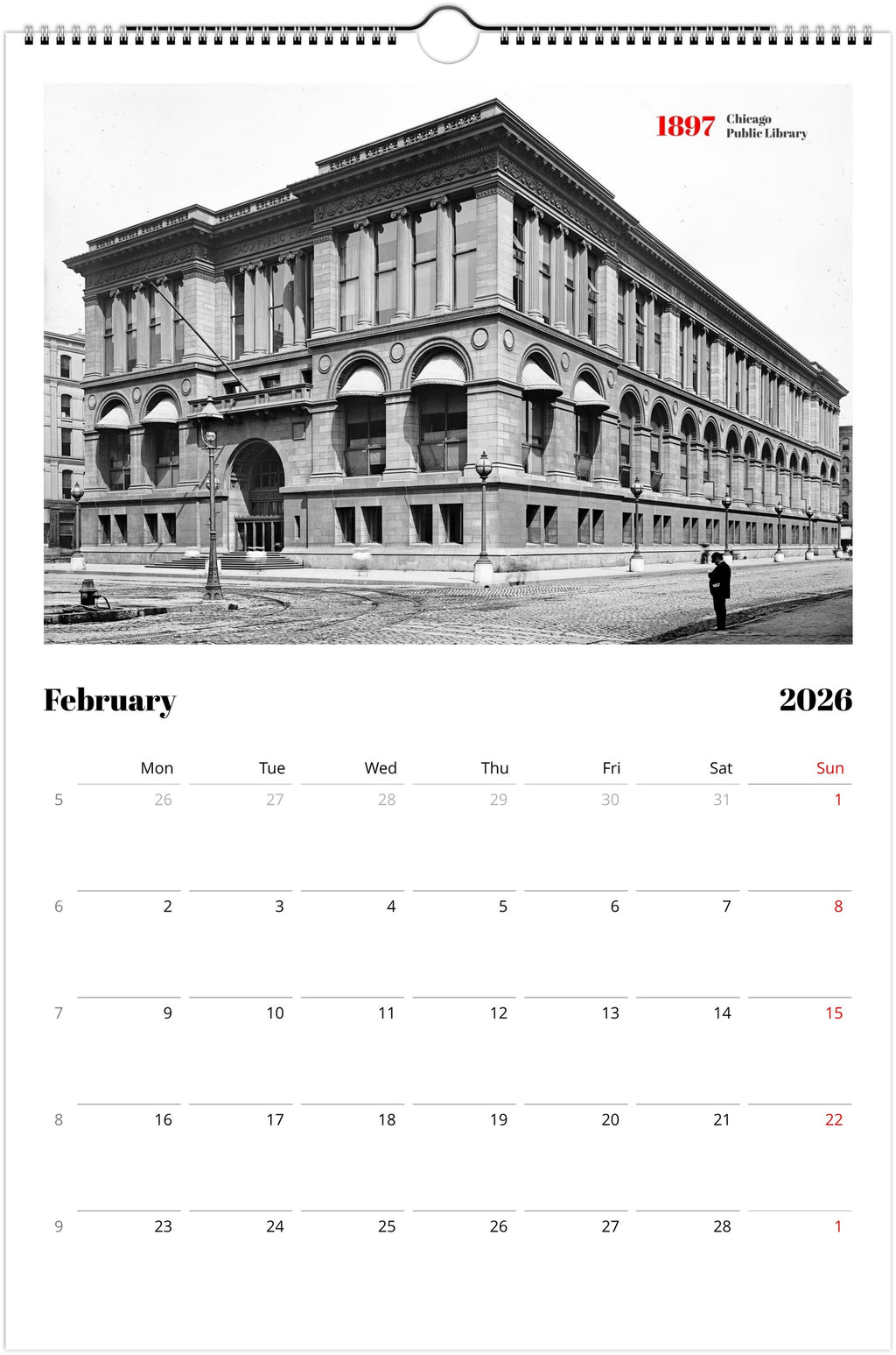 Historic Chicago - 2026 Wall Calendar