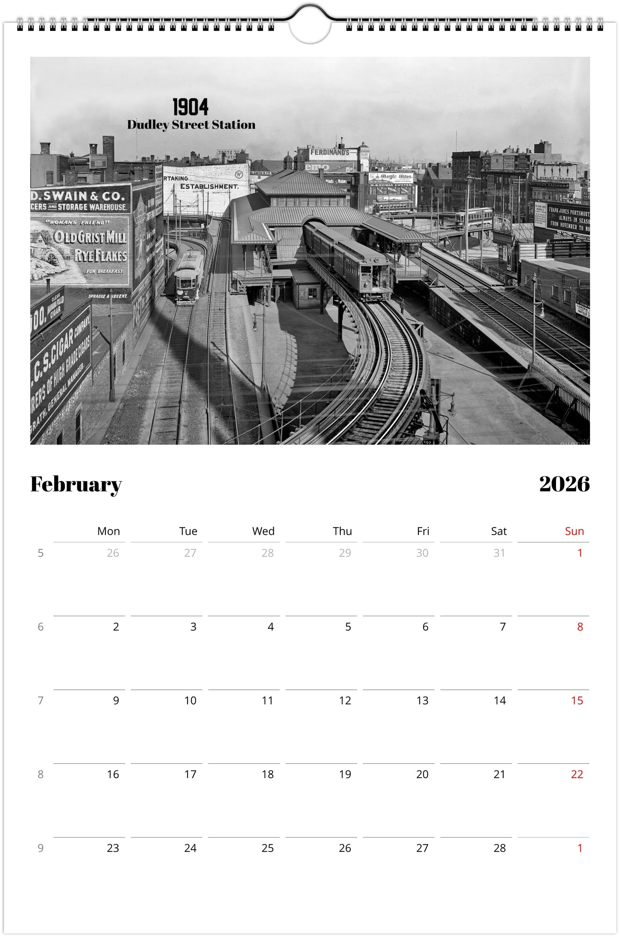 Historic Boston - 2026 Wall Calendar