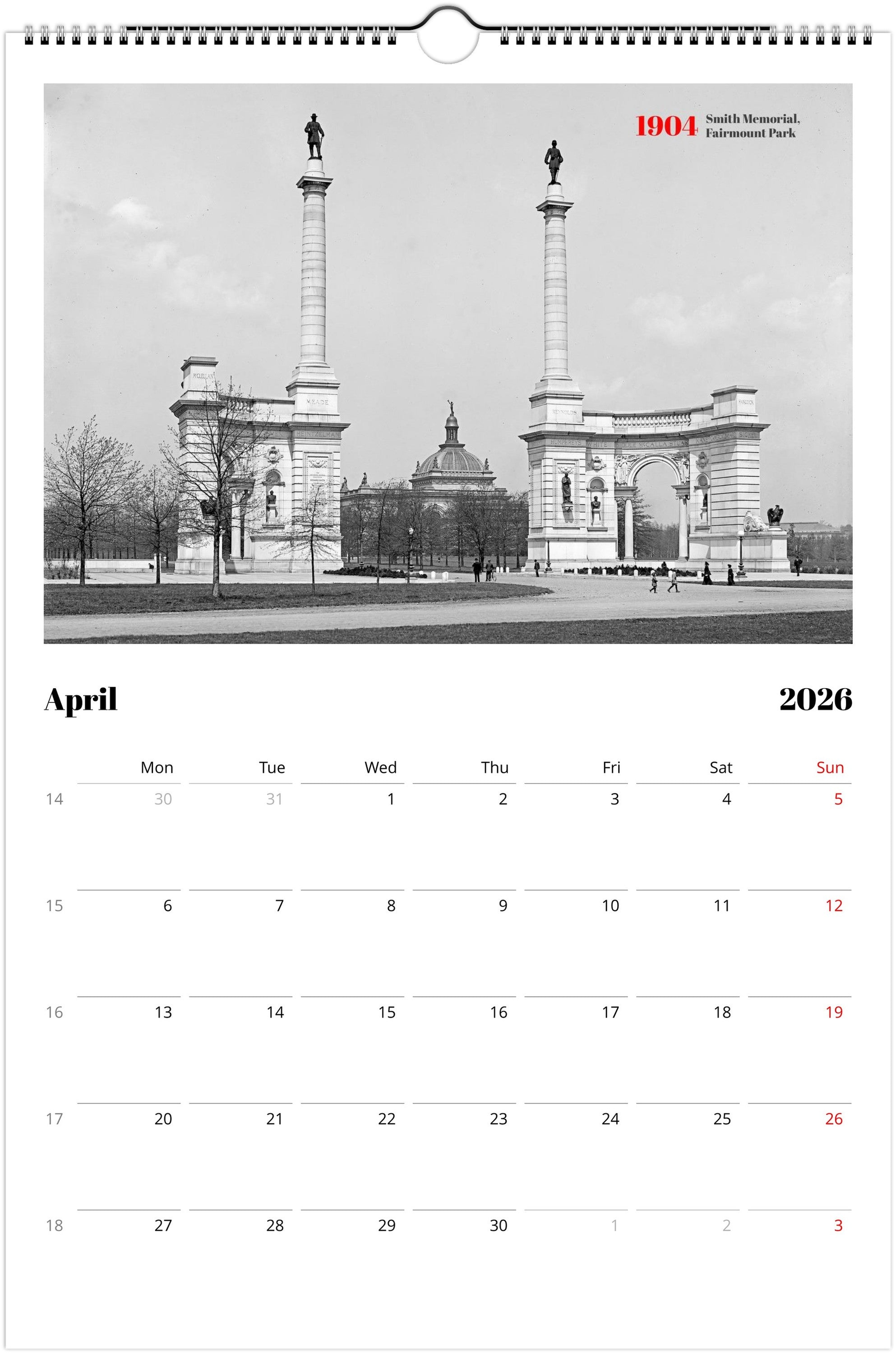 Historic Philadelphia - 2026 Wall Calendar