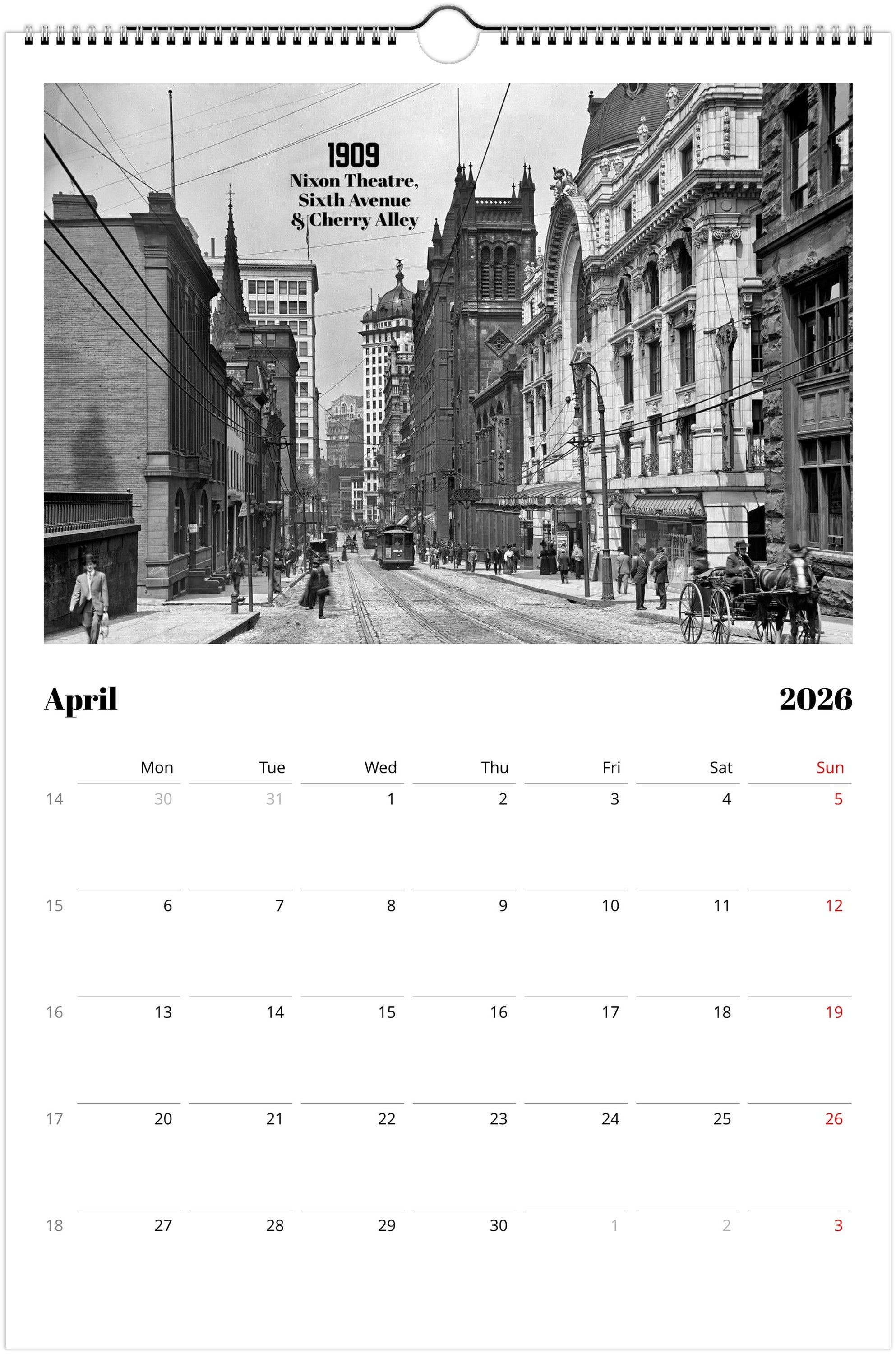 Historic Pittsburgh - 2026 Wall Calendar