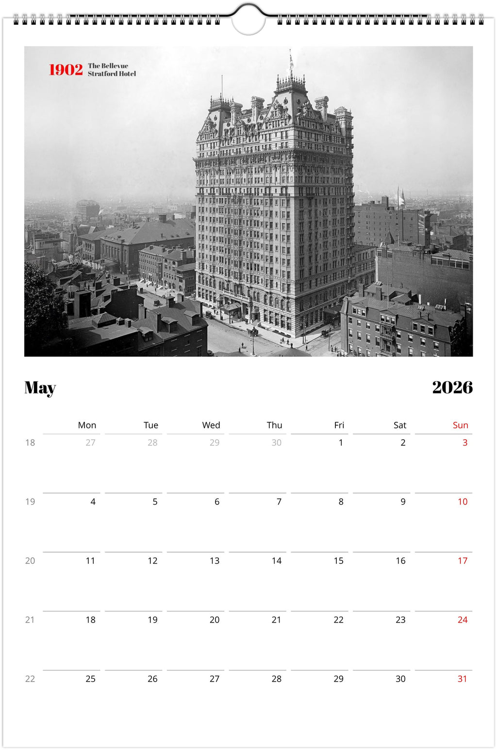 Historic Philadelphia - 2026 Wall Calendar