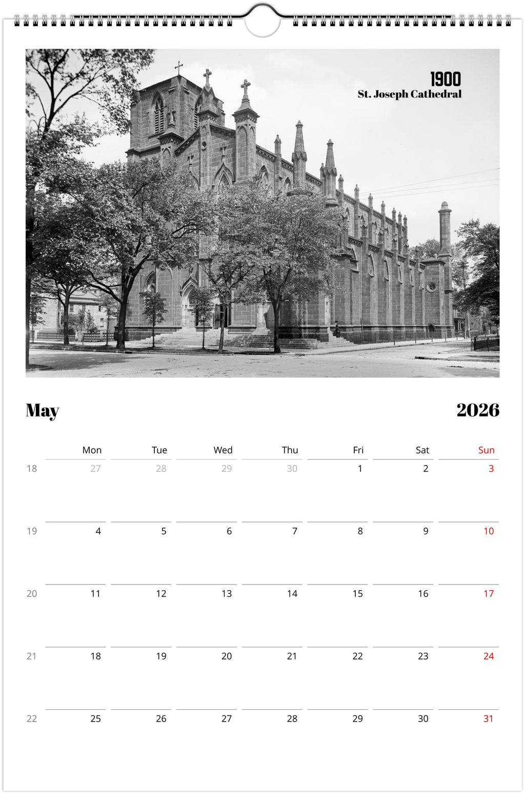 Historic Columbus, Ohio - 2026 Wall Calendar