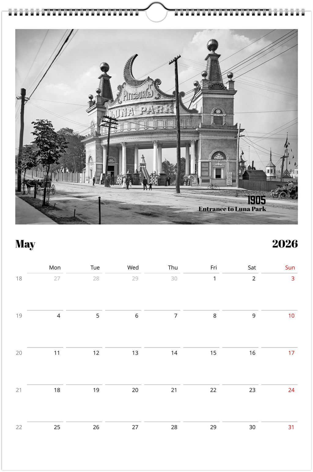 Historic Pittsburgh - 2026 Wall Calendar