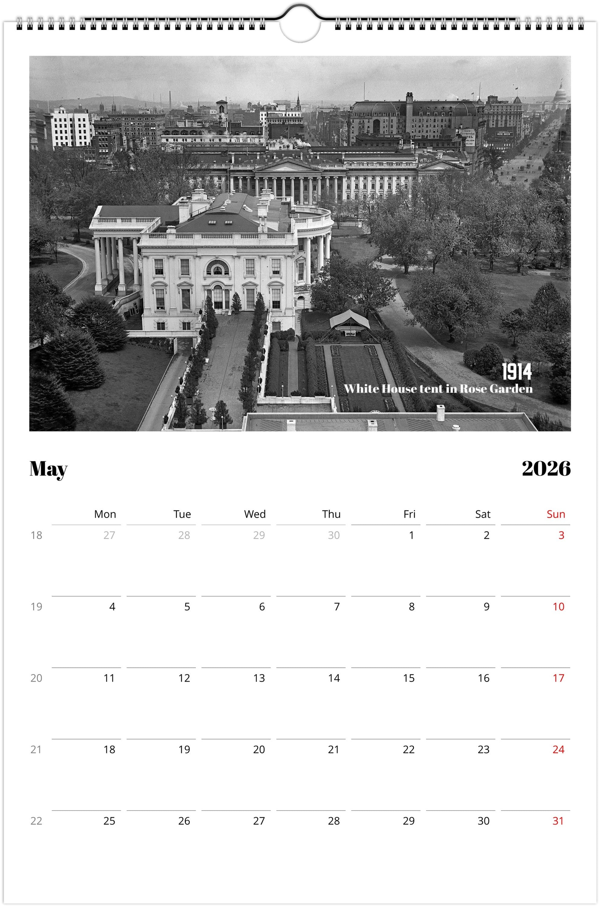 Historic Washington D.C. - 2026 Wall Calendar