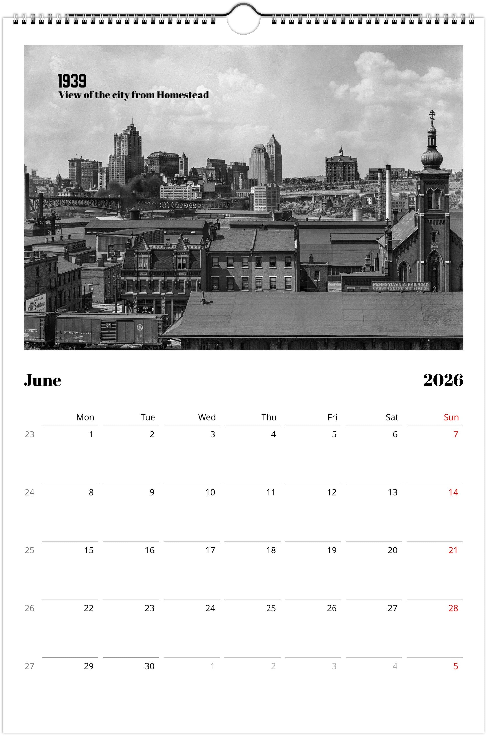 Historic Pittsburgh - 2026 Wall Calendar