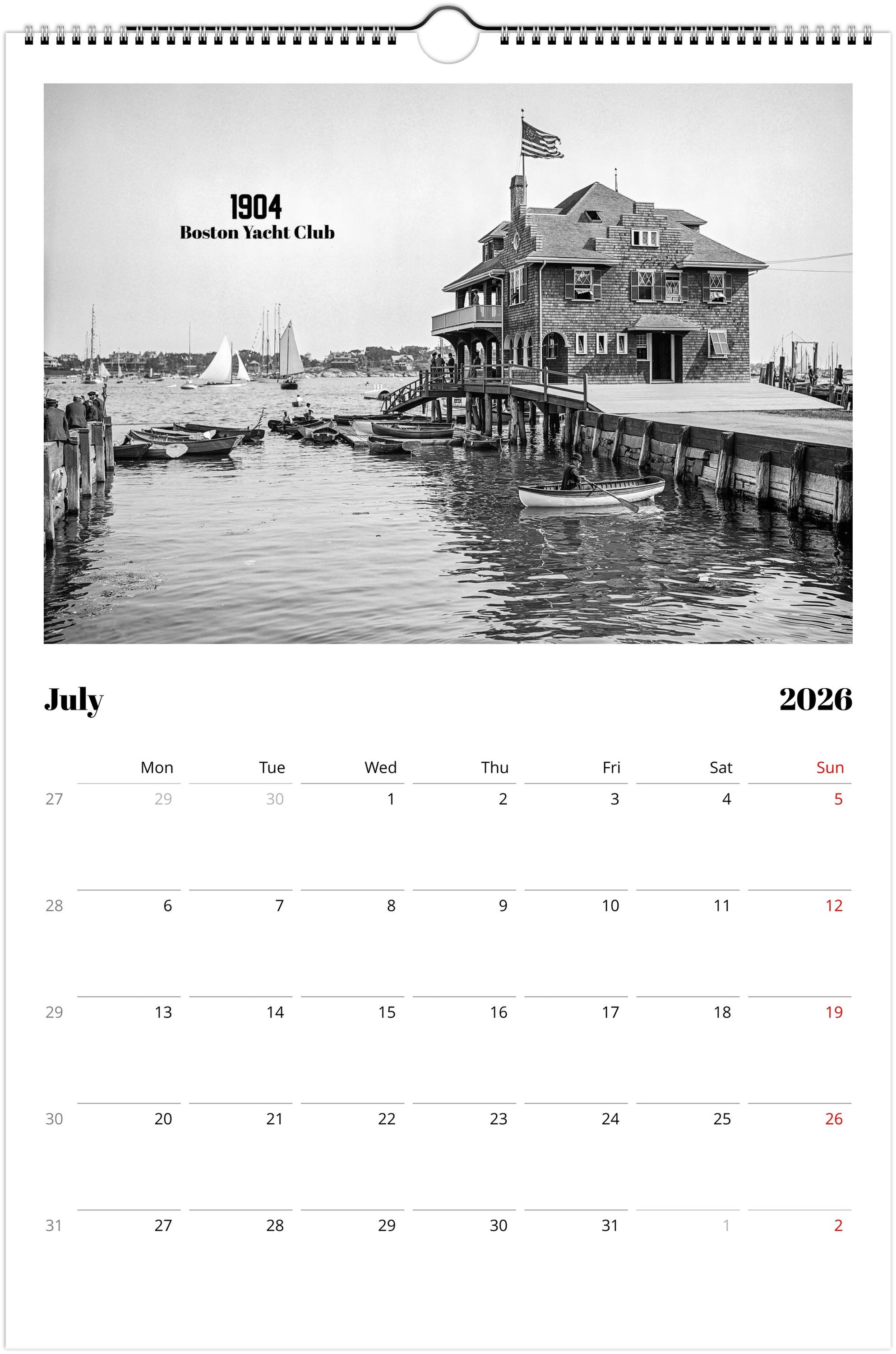 Historic Boston - 2026 Wall Calendar