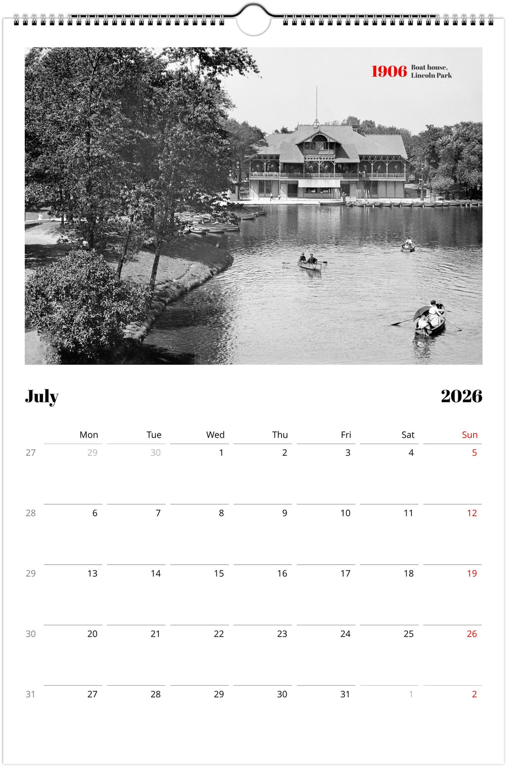 Historic Chicago - 2026 Wall Calendar