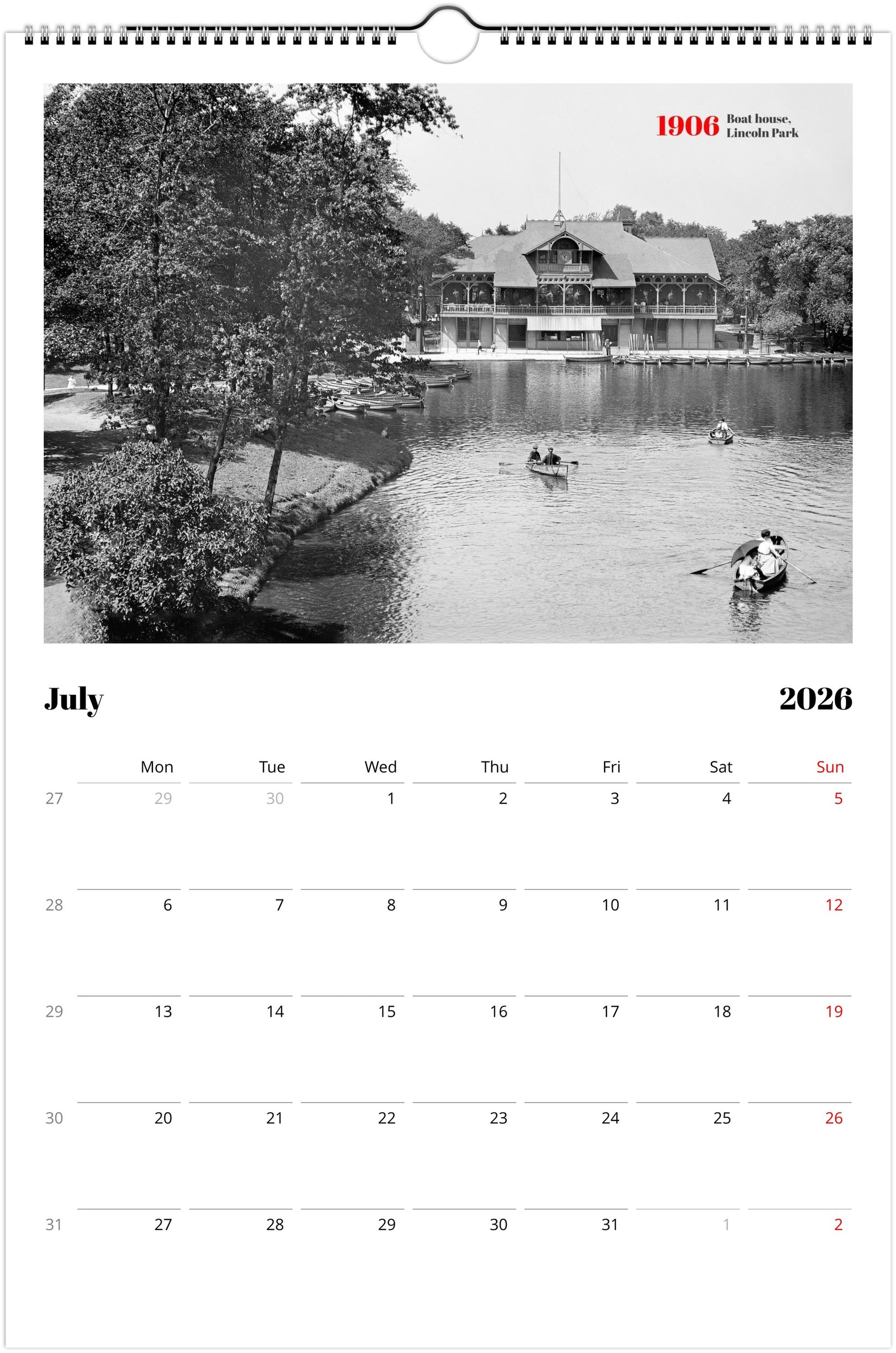 Historic Chicago - 2026 Wall Calendar