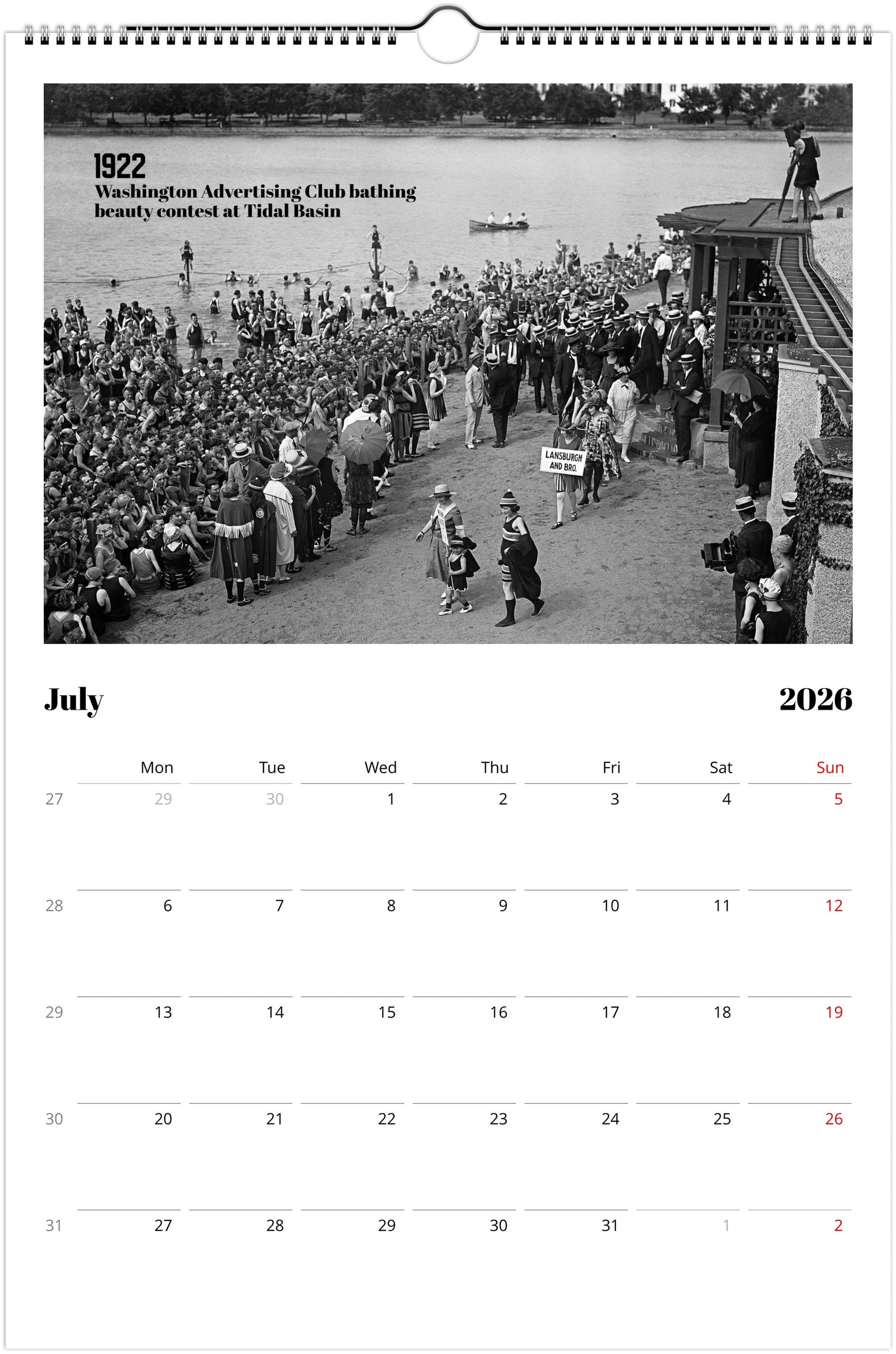 Historic Washington D.C. - 2026 Wall Calendar