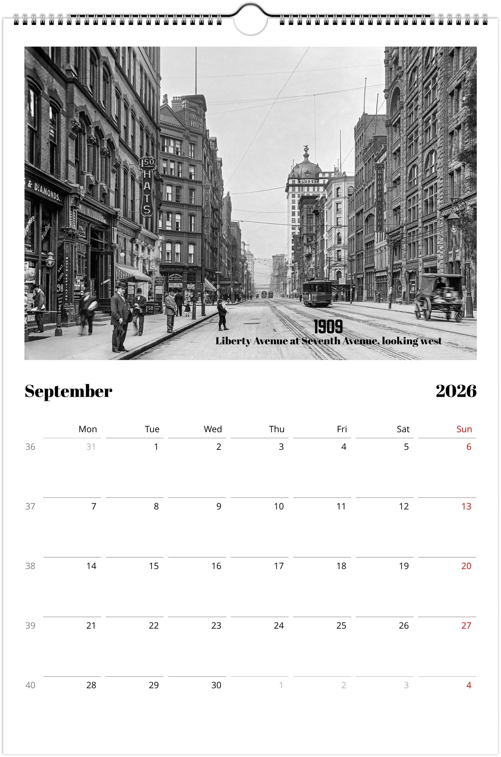 Historic Pittsburgh - 2026 Wall Calendar
