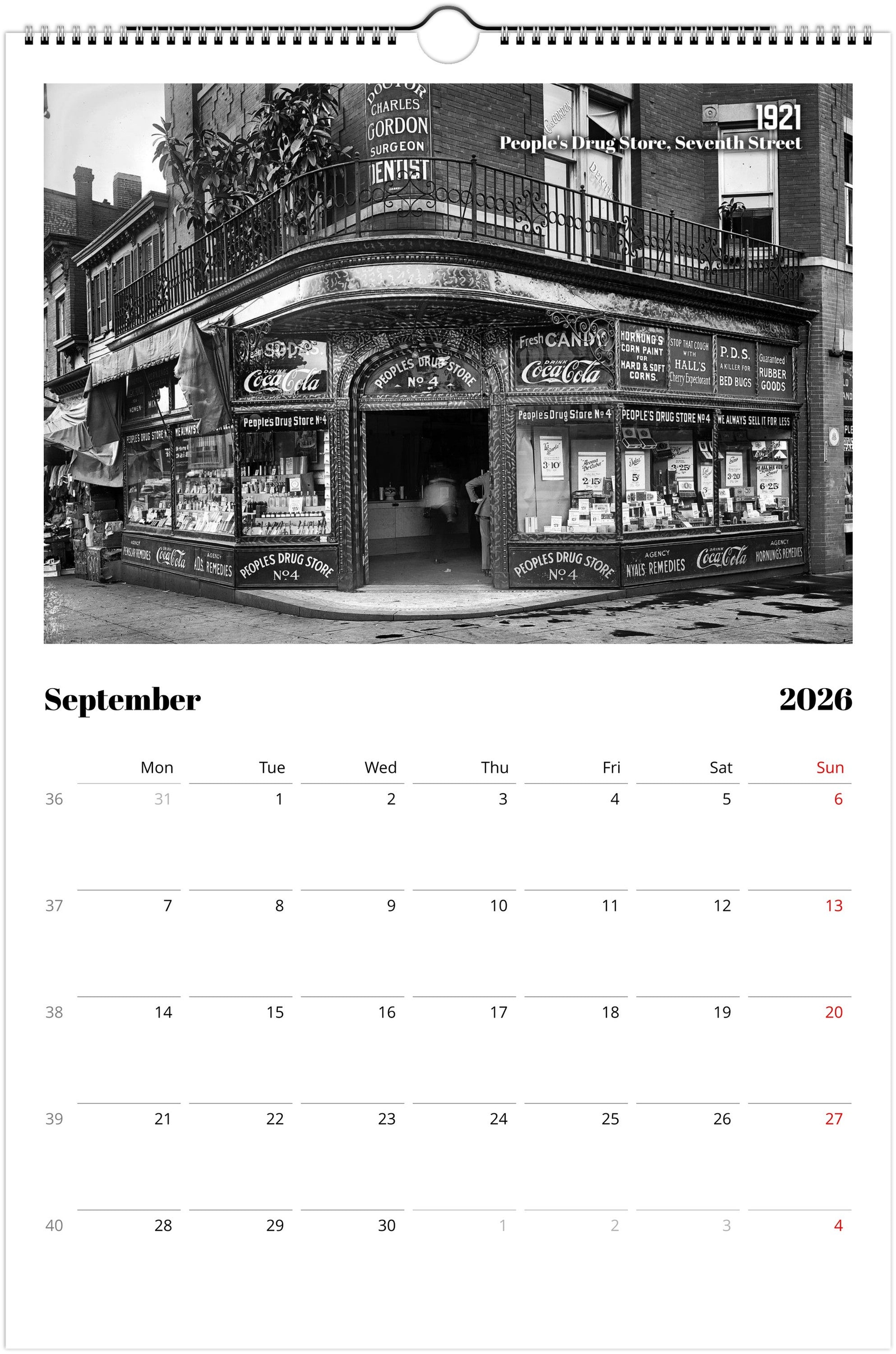 Historic Washington D.C. - 2026 Wall Calendar