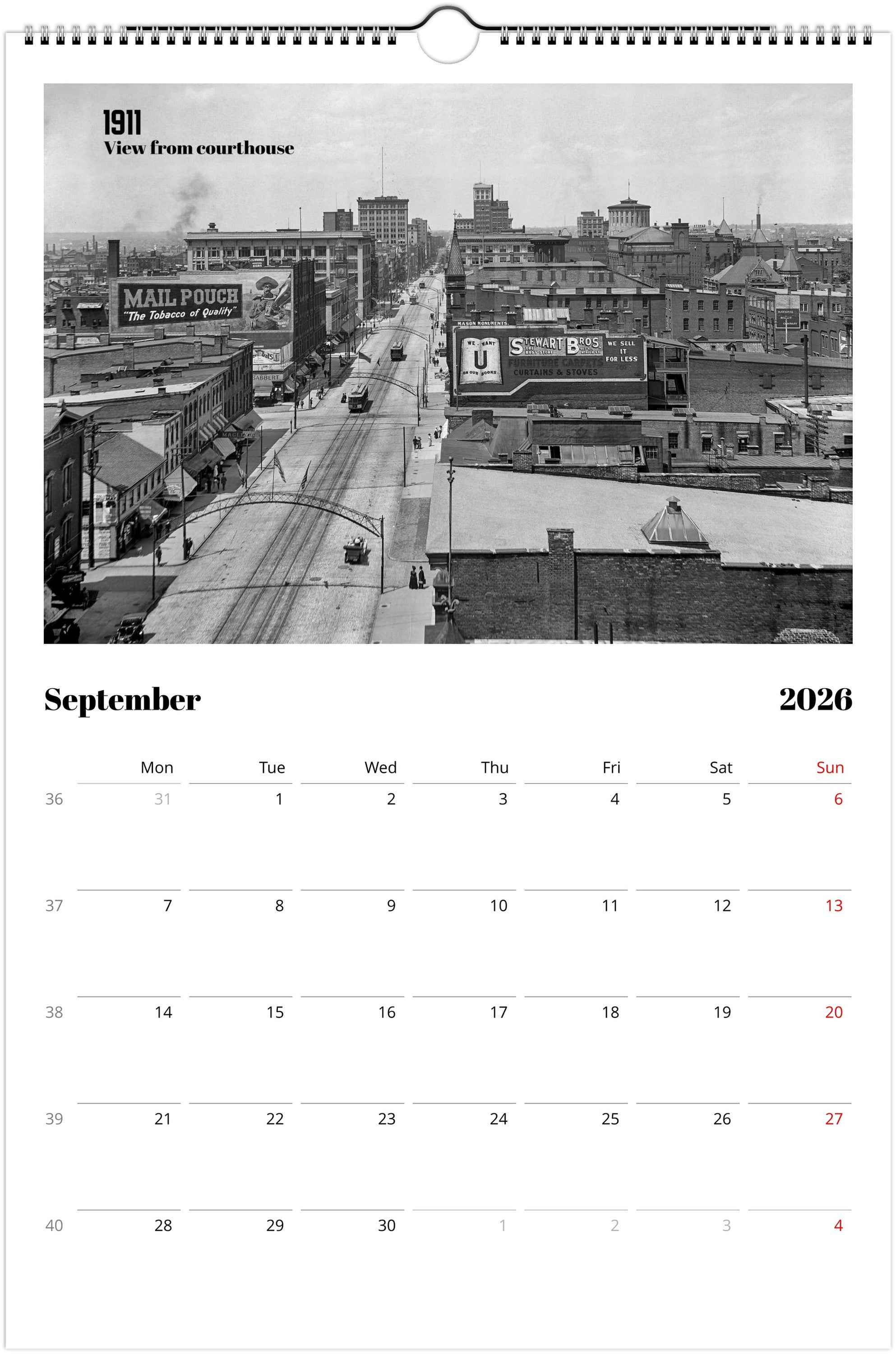 Historic Columbus, Ohio - 2026 Wall Calendar